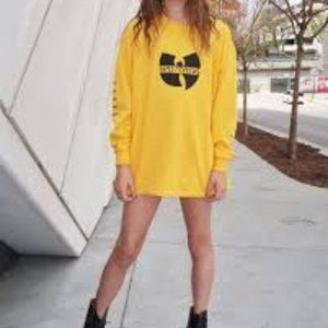 yellow over sized shirt